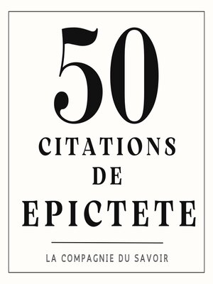 cover image of 50 citations de Epictete